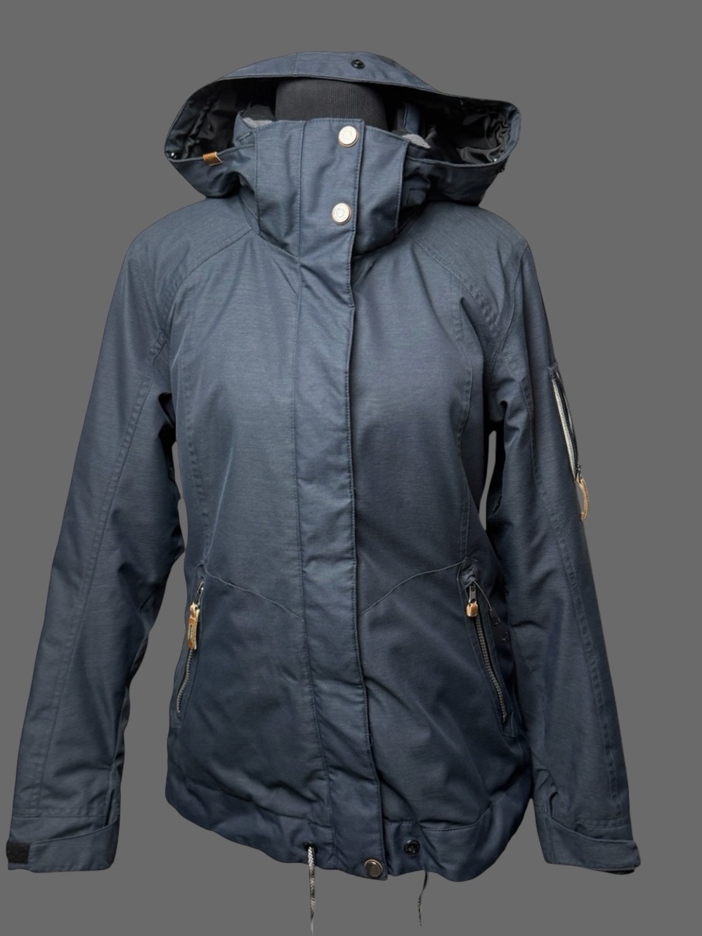 Roxy Meade Ski Snow Jacket Winter Coat SZ M Grey Waterproof Preppy Classic Sport